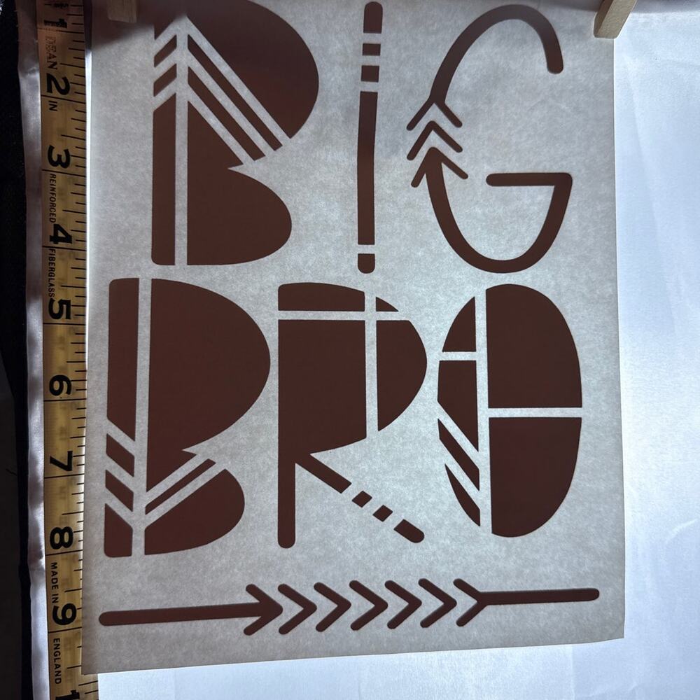 New Heat Transfer Big Bro Great For Crafts Or Graphic T-shirt making Gift